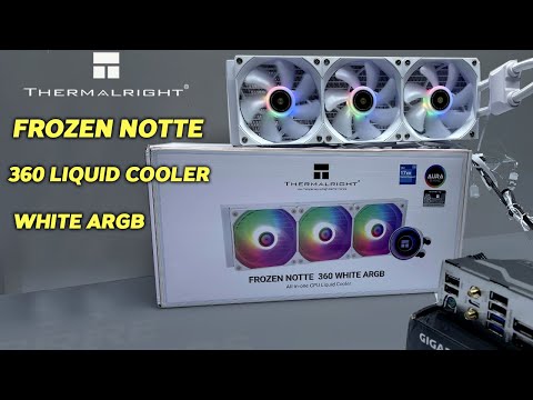 Thermalright Frozen Notte 360 White ARGB Liquid Cooler unbox install test