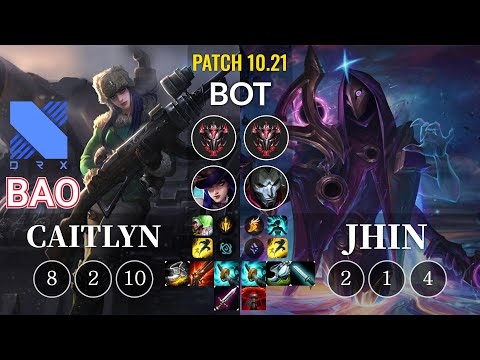 DRX BAO Caitlyn vs Jhin Bot - KR Patch 10.21