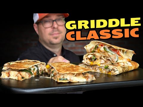 Easy Chicken Fajita Quesadillas on the Blackstone Griddle - with THE BEST Mexican Chicken!