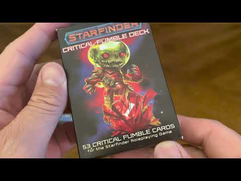 Starfinder RPG: Alien Character Deck & Critical Fumble Deck (Unboxing #238)