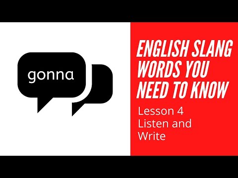 Free ESL Lesson American English Slang Words | Lesson 4 | Listening and Writing Practice
