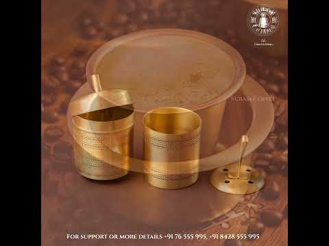 Subam Authentic Filter Coffee With Pure Brass Tumbler Dabara Set