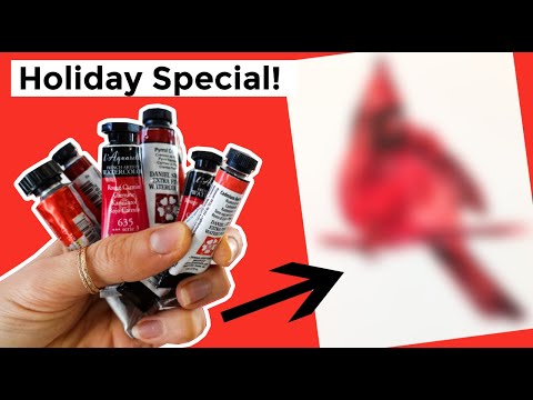 Using ALL my RED watercolors on ONE painting!