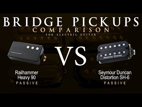Railhammer HEAVY 90 vs Seymour Duncan DISTORTION SH-6 - Bridge Guitar Pickup Comparison Tone Demo