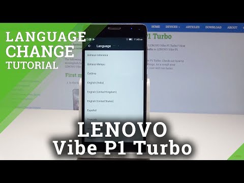 How to Change Language in LENOVO Vibe P1 Turbo - List of Languages