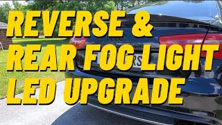C7 Audi A6 Reverse Light & Rear Fog Light LED Upgrade | Tail Light Removal DIY