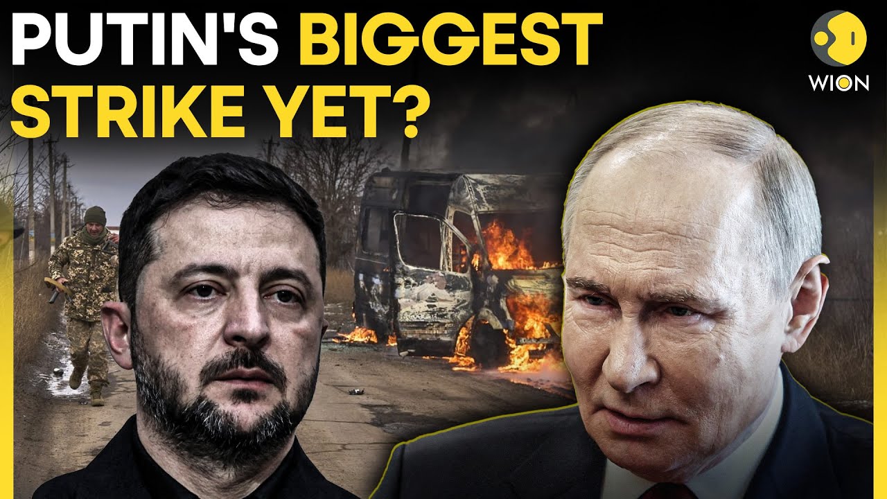 Russia Attacks Ukraine LIVE: Russia Hammers Ukraine Overnight With Drones, Turkish Ship Ablaze |WION