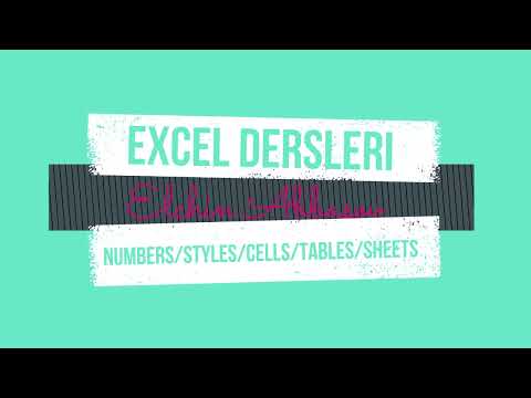 2. Excel dərsləri - Numbers / Styles /  Cells / Table