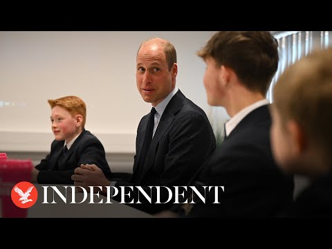 Prince William shares Charlotte's favourite joke during surprise school visit