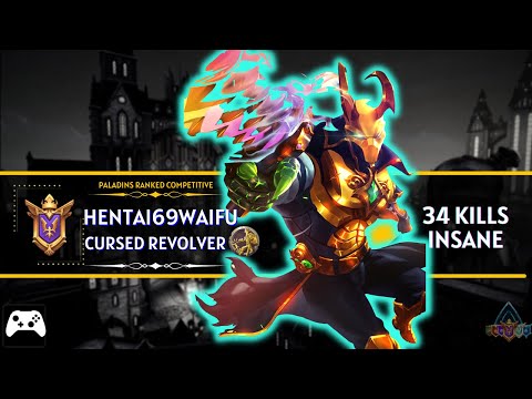 34 Kills Insane Androxus HENTAI69WAIFU (Grand Master) Paladins Ranked Competitive