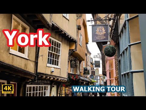 YORK | Walking Tour of York, England | 4K