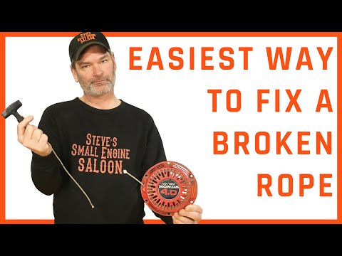 How To Fix a Broken Starter Rope in a LawnMower or Other Engines