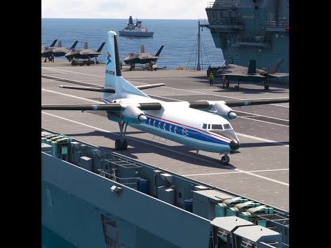 Crazy Takeoff Fokker F27 MK500 Air Enter from The Aircraft Carrier
