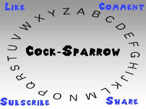 How to Say or Pronounce Cock Sparrow