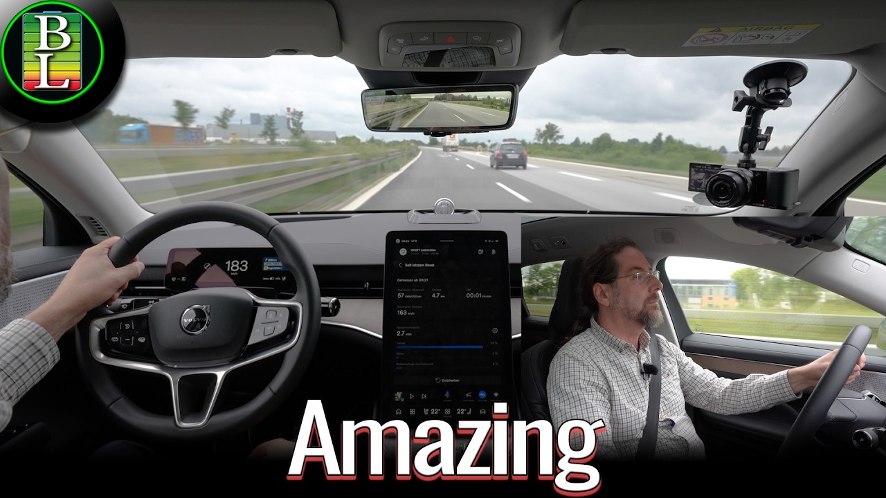 Volvo ES90 Single Motor RWD - High-Speed Autobahn Test | 180 km/h Top Speed Experience