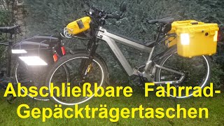 Abschließbare Fahrradtaschen bzw. abschließbare Gepäckträgertaschen