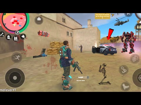 Vegas Crime Simulator (Vegas Hero in Base) Crime Hero with Iron Rocket Suit - Android Gameplay HD