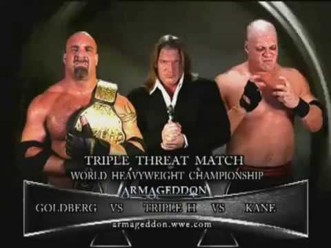 Goldberg vs Triple H vs Kane 2003 HighLights