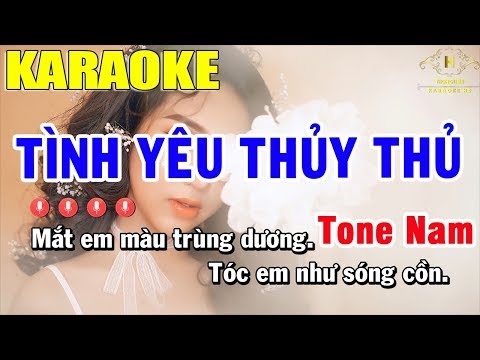 Karaoke Tình Yêu Thủy Thủ Tone Nam Nhạc Sống | Trọng Hiếu