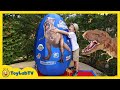 Giant Mystery Egg T Rex Dinosaur Surprise T Rex Ranch Kids Show Weird Cartoons For Kids