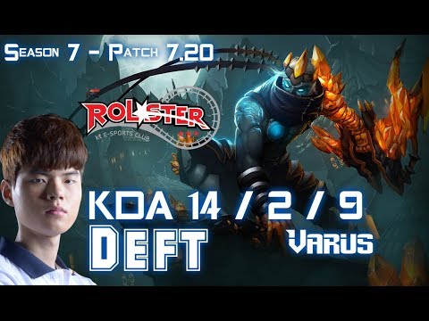 KT Deft VARUS vs JHIN ADC - Patch 7.20 KR Ranked