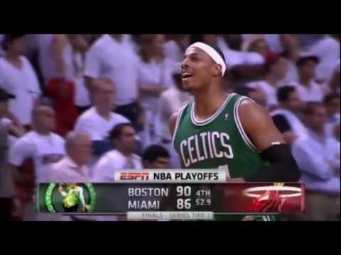 Paul Pierce Says "I'm So Black"? - Clutch 3 Pointer Over Lebron James - Game 5: Celtics vs. Heat