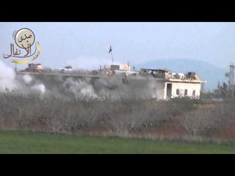 استهداف حاجز أبو علاء بمدفع جهنم من قبل هيئة دروع الثورة في خان شيخون في ريف إدلب