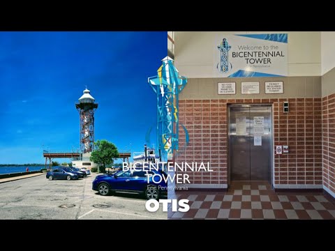 Otis Elevonic 411 traction elevator at the Bicentennial Tower in Erie PA