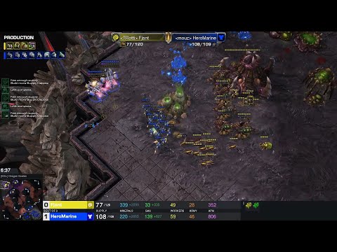 Starcraft II HomeStory Cup XXIII 2023 Jun30 Fjant(Z) v HeroMarine(T) Game 1 MAPS-[ESL] Dragon Scales