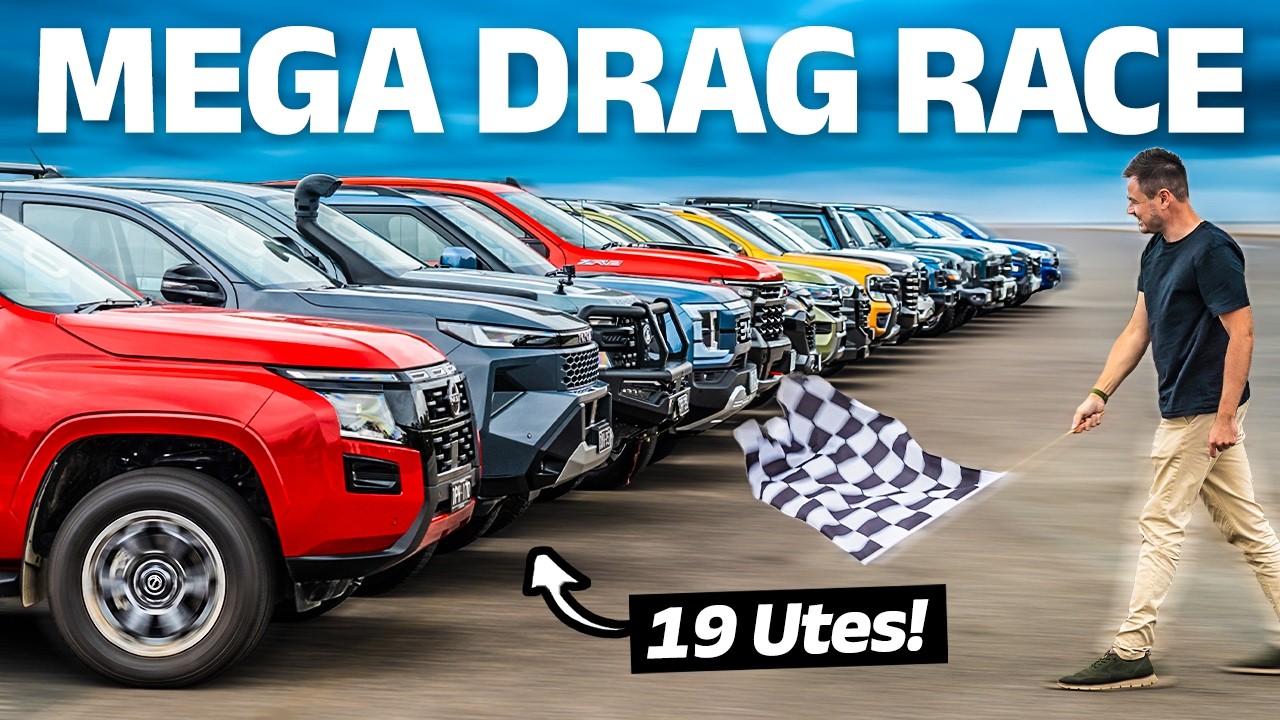BIGGEST dual-cab DRAG RACE: BYD Shark vs Silverado vs RAM 1500 vs Super Duty vs F-150...