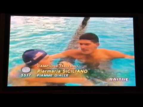 Piermaria Siciliano - Campione Italiano Assoluto 100 farfalla, Catania 1996