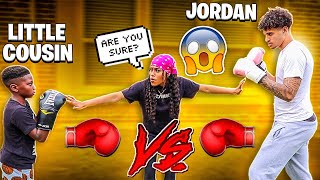 MY LITTLE COUSIN PULLED UP TO BOX JORDAN FOR ME!! *Can't Believe It Went This Far*