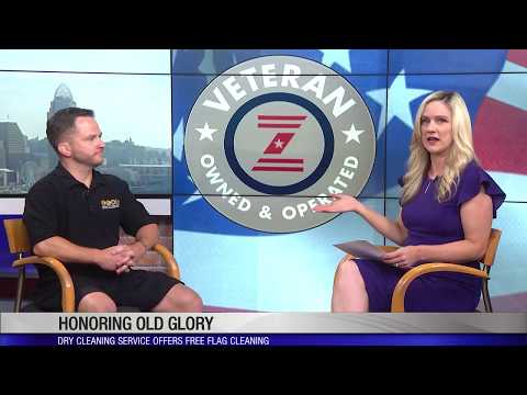 Veteran's dry cleaning business will clean American flags for free
