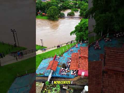 Fortes chuvas elevam o Rio São Domingos em Aurilândia-GO, sem causar alagamentos ou prejuízos.#rio