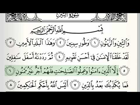 Surah - 95 - At-Tin - Accurate Tajweed recitation of Quran - Mahmoud Khaleel Al-Hussary
