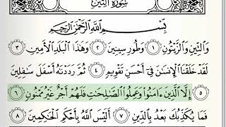 Surah - 95 - At-Tin - Accurate Tajweed recitation of Quran - Mahmoud Khaleel Al-Hussary