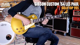 Video thumbnail for No Talking...Just Tones | Gibson Custom 54 Les Paul Gold Top VOS by Peach Guitars