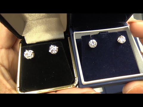 Gilded 1 Carat Total Weight Lab-Grown Diamond Channel Set Hoop Earrings for Women in 14KT Gold Plated Sterling Silver | Hypoallergenic Fine Jewelry | Bottom Hinged Closure | SI1 Clarity, F Color video review thumbnail