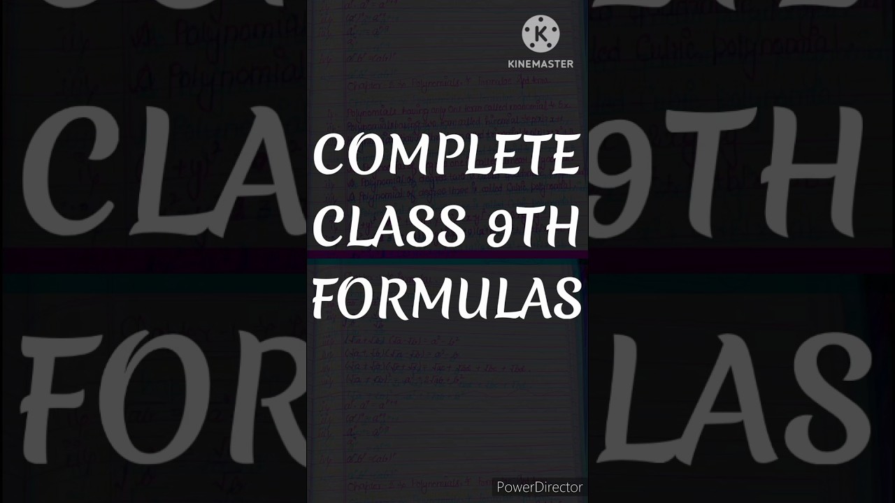 COMPLETE CLASS 9TH MATHS FORMULAS#maths