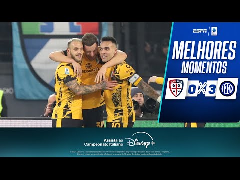 Gols e lances de Cagliari x Internazionale