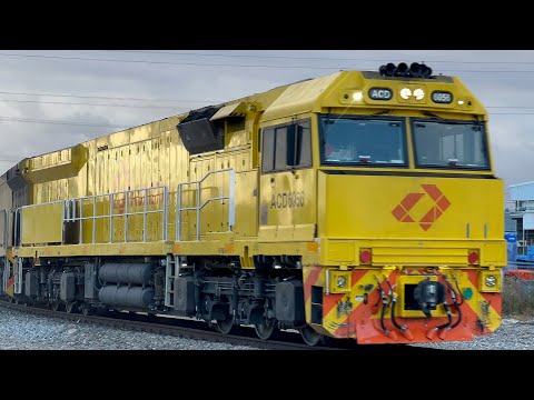 Aurizon freight: 7MP1 through the Dry Creek Triangle with ACD6056, ACD6052, G535 & a Crew Car