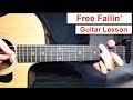 John Mayer - Free Fallin' | Guitar Lesson (Tutorial) How to play Fingerpicking Lesson