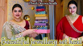 Affordable Beautiful Karwachauth/Diwali special jewellery set haul from Myntra @PoojaRikichoyal 