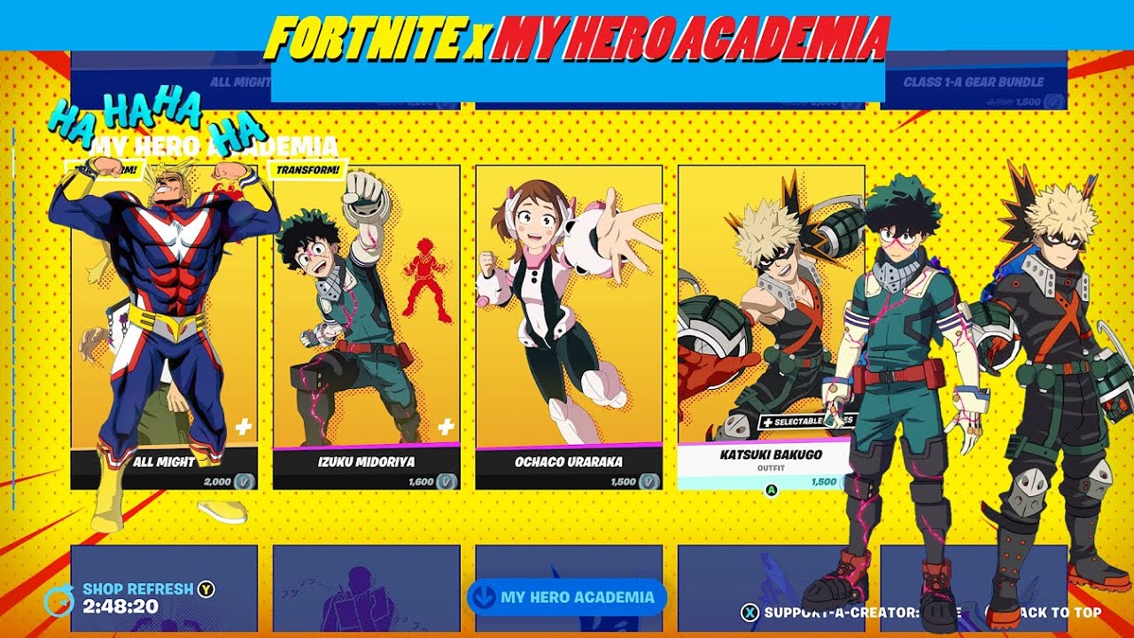 FORTNITE x MY HERO ACADEMIA-BUNDLES/QUESTS