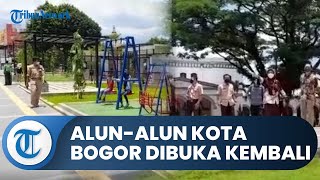 PPKM Turun Level, Alun alun Kota Bogor Kembali Dibuka, Pengunjung Wajib Scan Barcode PeduliLindungi