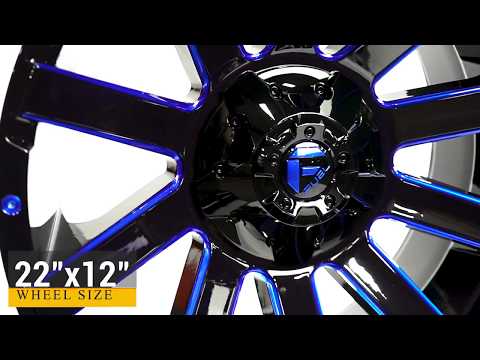 FUEL CONTRA: GLOSS BLACK BLUE, 22x12