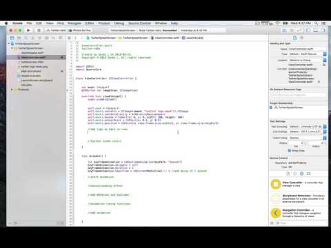 iOS Animation with Swift Twitter SplashScreen Intro class 26