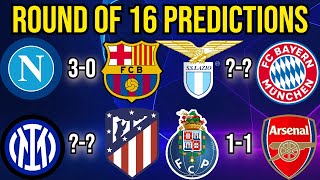 My Champions League Round of 16 First Leg Predictions