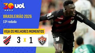 ATHLETICO 3 X 1 VITORIA | VIVEROS GARANTE VIRADA DO FURACÃO | MELHORES MOMENTOS | BRASILEIRÃO