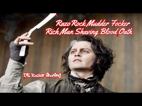 RazoRock Mudder Focker, Rich Man Shaving 26mm Blood Oath Brush, Dovo Pearlex 5/8" Straight Razor.